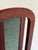 High Back Wooden Dining Chair With Green Fabric Upholstery Vintage Mid-Century Modern For Sale In Los Angeles - Image 6 of 9