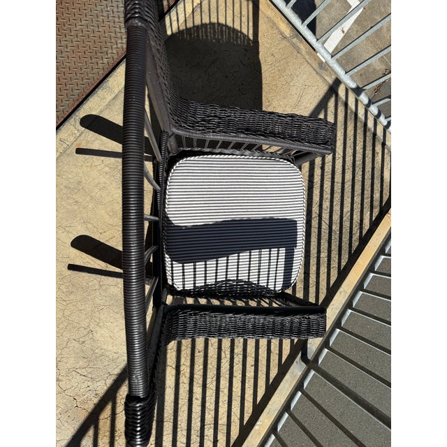 19th Century Antique Wicker Rocking Chair (By United Indurated Fibre Company), Newly Restored For Sale - Image 4 of 12
