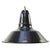1950s Vintage Industrial French Black Dark Blue Enamel Pendant Lamp For Sale - Image 5 of 5