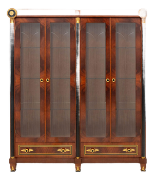Empire Style Gilt Metal Mounted Mahogany Vitrine