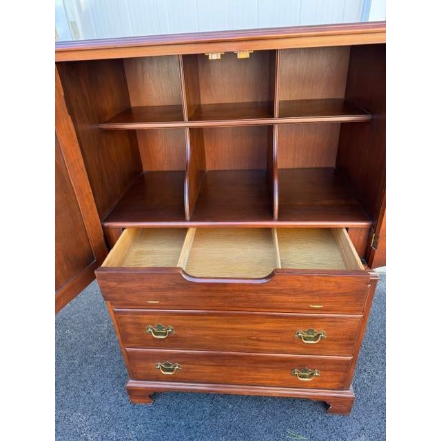 Late 20th Century Henkel Harris Gentlemans Chest or Armoire For Sale - Image 11 of 12