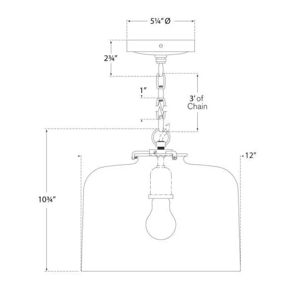Visual Comfort Thomas O'Brien for Visual Comfort Signature Katie Dome Pendant in Hand-Rubbed Antique Brass with Seeded Glass For Sale - Image 4 of 4