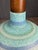 Mid 20th Century Mid 20th Century Danish Modern Blue Turquoise Striped Pottery Table Lamp For Sale - Image 5 of 14