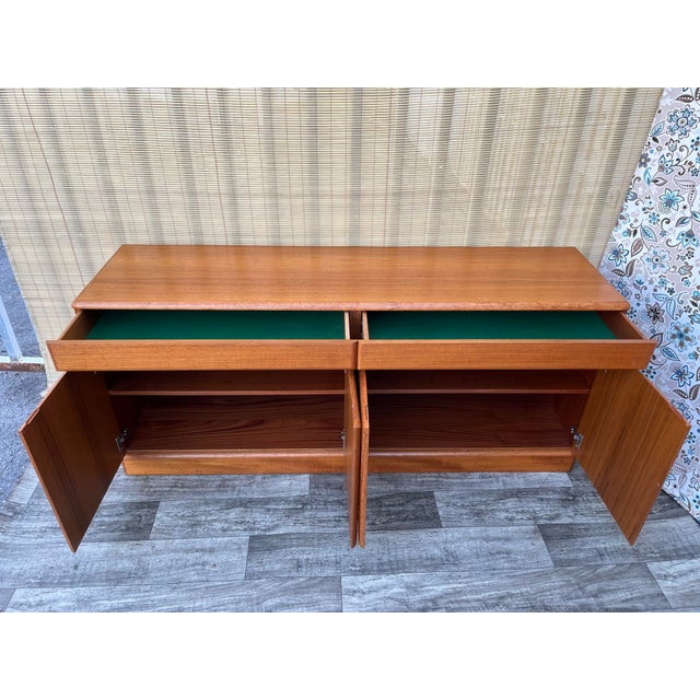 Midcentury Danish Modern Teak Credenza Sideboard by Sannemannn Mobler, Denmark. Circa 1980s For Sale In Miami - Image 6 of 18