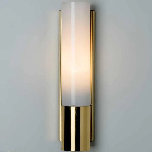 White Opaline Glass Wall Lights from Glashütte Limburg, 1970, Set of 2 For Sale - Image 8 of 16