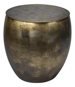 Jamie Young Ares Iron Side Table, Antique Brass