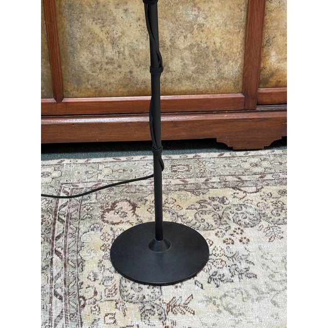 Black One of a Kind Pivoting Head Floor Lamp For Sale - Image 8 of 12