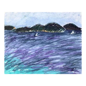 1970s Andrienne Anderson Virgin Islands Pastel