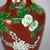 Brick Red Antique Chinese Cloissone Enameled Vase with Bronze Base, Garden Themed, Circa 1900 For Sale - Image 8 of 11