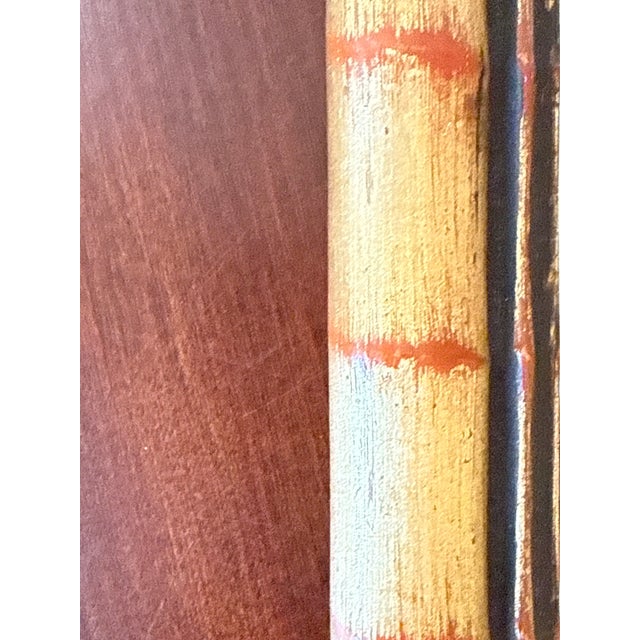 Faux Golden Bamboo Framed Mirror For Sale - Image 10 of 10