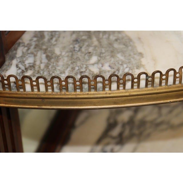 19th C. French Louis XVI Style Marble Top Bronze Mounted Sideboard For Sale - Image 13 of 16