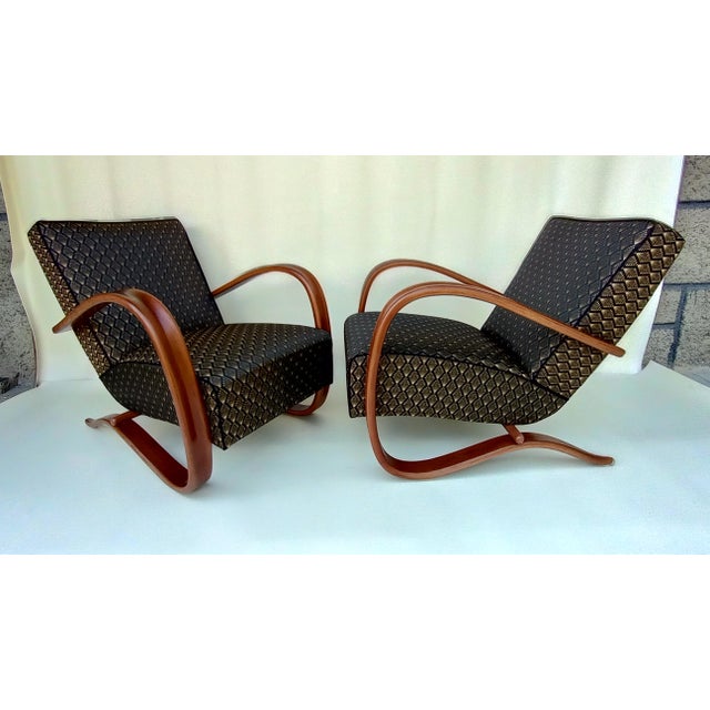 H-269 Lounge Chairs attributed to Jindrich Halabala for Up Zavody, 1930s, Set of 2 For Sale - Image 16 of 16