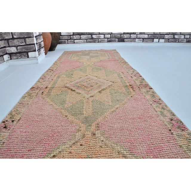 Textile Vintage Anatolian Wool Runner For Sale - Image 7 of 11
