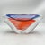 Orange Large Giuliano Tosi Signed Murano Art Glass Mid Century Modern Centerpiece Bowl For Sale - Image 8 of 10