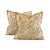 Designer P Kaufmann Cream Coral Green Yellow Botanical Floral Medallion Paisley Suzani Pillow Covers- 21" Pair For Sale In Jacksonville, FL - Image 6 of 6