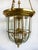 Brass and Beveled Glass Lantern Pendant Light Fixture, 5 Chandelier Bulbs Offered for sale is an elegant vintage beveled...