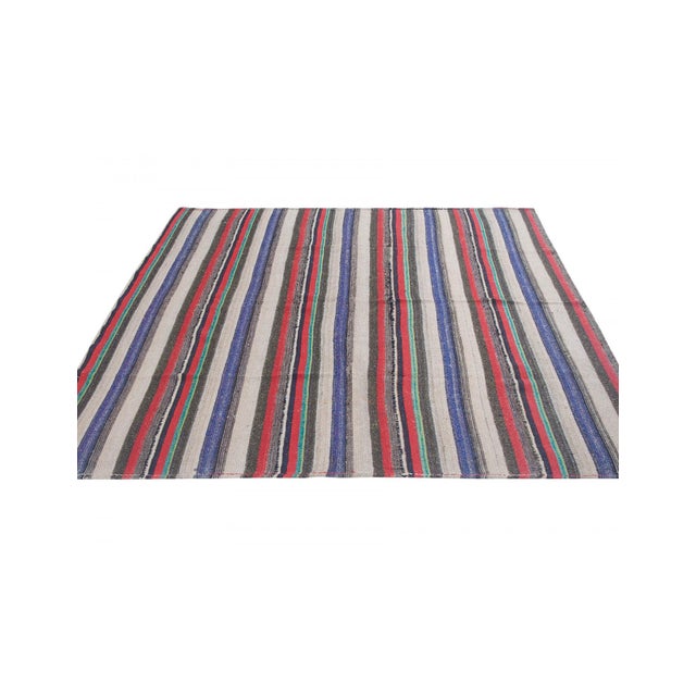 Vintage handwoven decorative kilim rug from Afyon region of Turkey. Approximately 50-60 years old. In very good condition.