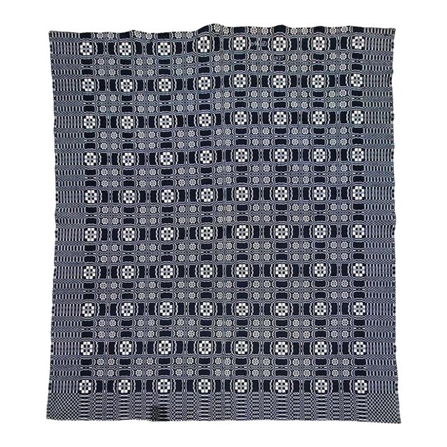 19Thc Double Weave Coverlet From Pennsylvania For Sale