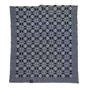 19Thc Double Weave Coverlet From Pennsylvania