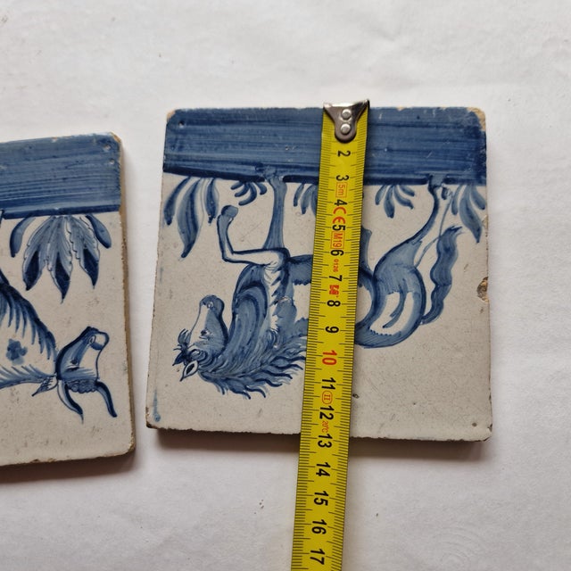 Late 18th Century Antique Dutch Tiles, 1790, Set of 2 For Sale - Image 5 of 15