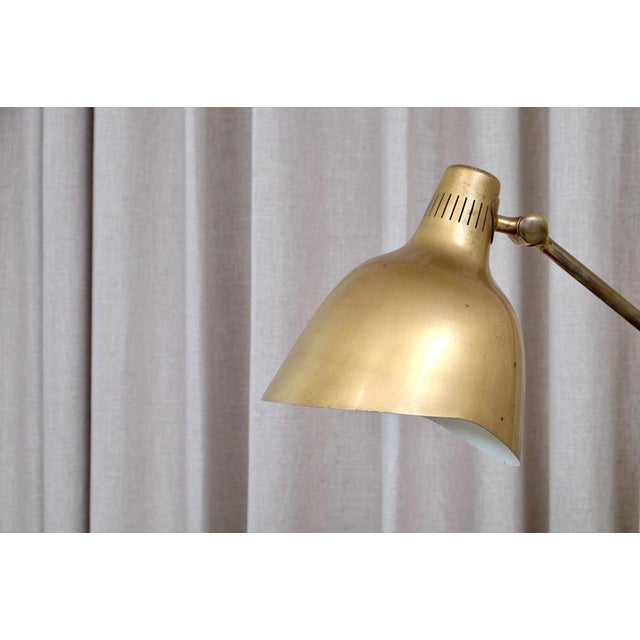 Gold Brass Table Lamp attributed to Carl-Axel Acking, Sweden, 1950s For Sale - Image 8 of 15