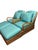 1990s 2 McGuire Wicker Chairs With Ottoman For Sale - Image 5 of 10