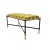 Mid-Century Modern Italian Lacquered Iron Bench with Patterned Fabric, 1970s For Sale - Image 3 of 10