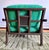 Brown Ficks Reed Lounge Chair With Ottoman C. 1960’s Very Good Condition Dark Wood Green Cushions For Sale - Image 8 of 12
