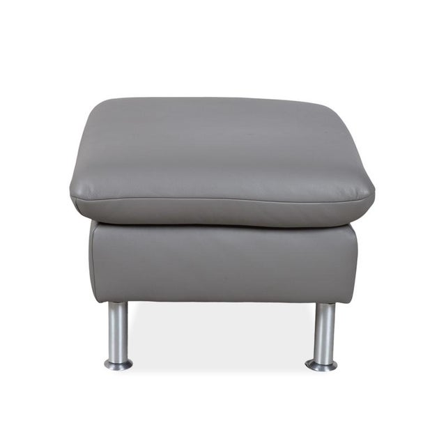Gray Leather Elena Stool from Koinor For Sale - Image 8 of 9