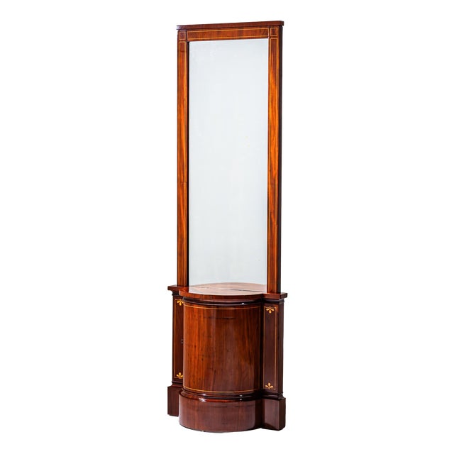 Biedermeier Mahogany Pier Mirror with Console, Northern Germany, 1830 For Sale