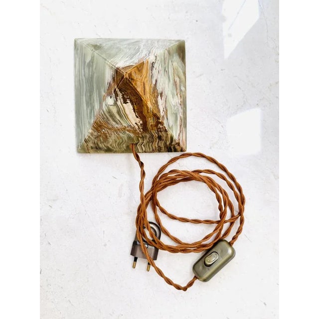 Marble Pyramid Table Lamp For Sale - Image 9 of 11