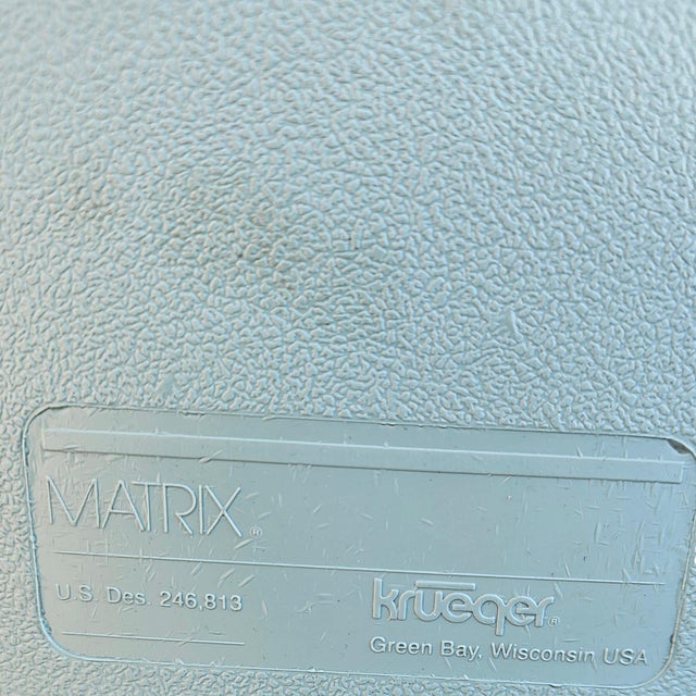 Mid-Century Modern Stackable Matrix Krueger Chairs by Thomas Tolleson, 1970s, Set of 10 For Sale - Image 4 of 13