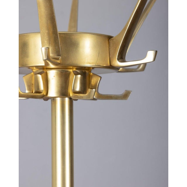 Modern Italian Floor Coat Stand in Gilt Brass, 1960s For Sale - Image 3 of 8