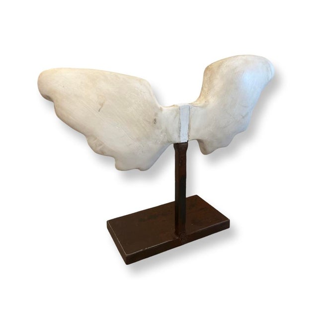 Vintage Italian Wings Iron and Plaster Sculpture For Sale - Image 4 of 6