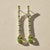 Peridot Long Drop Earrings, Silver, Gold, Pair For Sale - Image 4 of 10