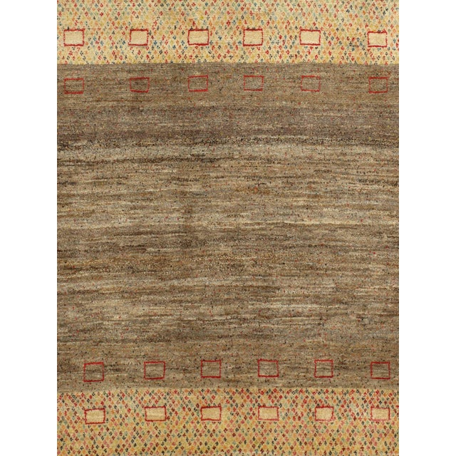 Tribal Vintage Hand-Knotted Persian Gabbeh Rug 5'8" X 8'0" For Sale - Image 3 of 6