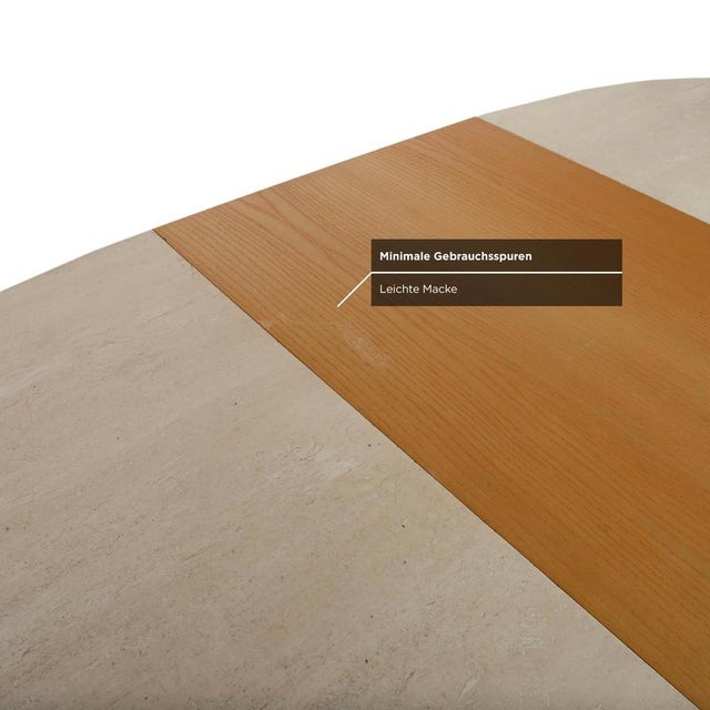 Wooden Dining Table with Travertine Top from WK Wohnen For Sale - Image 12 of 17