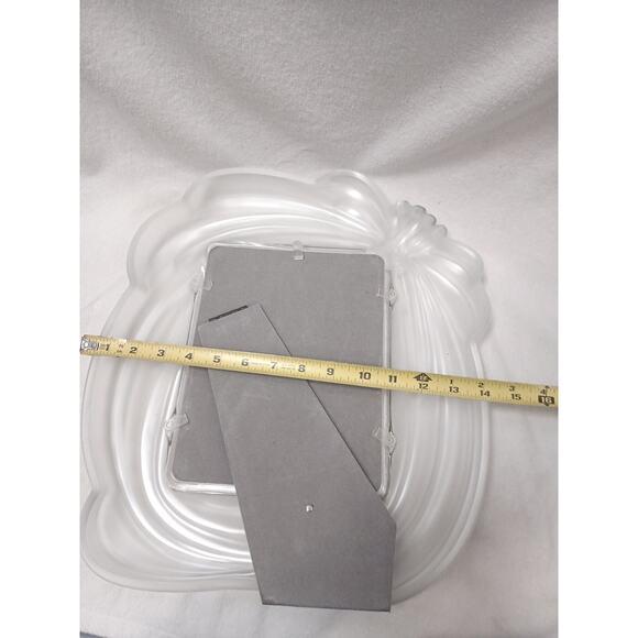 Mikasa Large 15x14 Crystal Bow Frame for 7x9 Picture Wedding Regency Frosted For Sale - Image 14 of 15