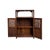 Chinese Open Carving Narrow Wood Grain Brown Side Table Cabinet For Sale - Image 9 of 11