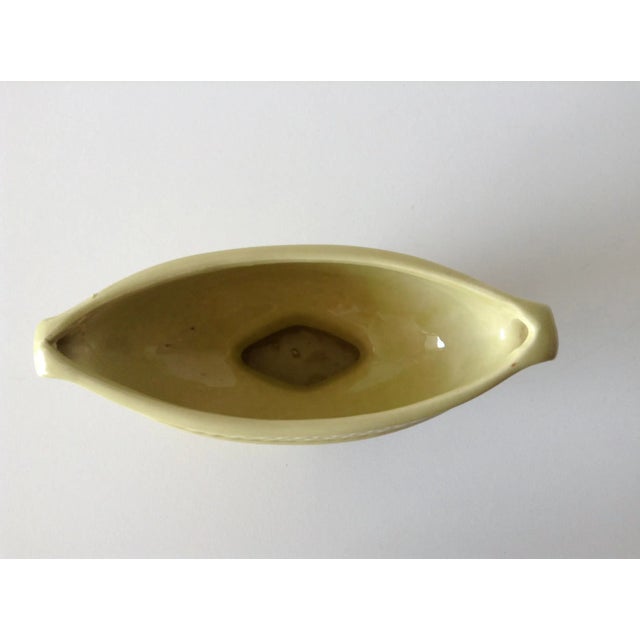 Vintage C.1950's Ceramic Glazed Chartreuse Trophy Urn Compote Bowl For Sale - Image 9 of 10