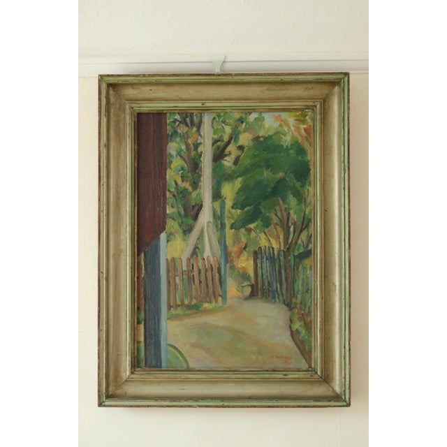 D. Jacobson, Beyond the Gate, 1960s, Oil on Canvas, Framed For Sale - Image 10 of 10