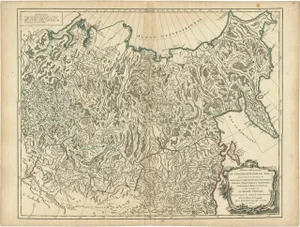 Antique Map of the Russian Empire in Asia, 1750