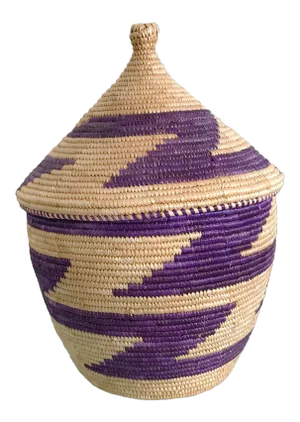 1980s African Lidded Basket