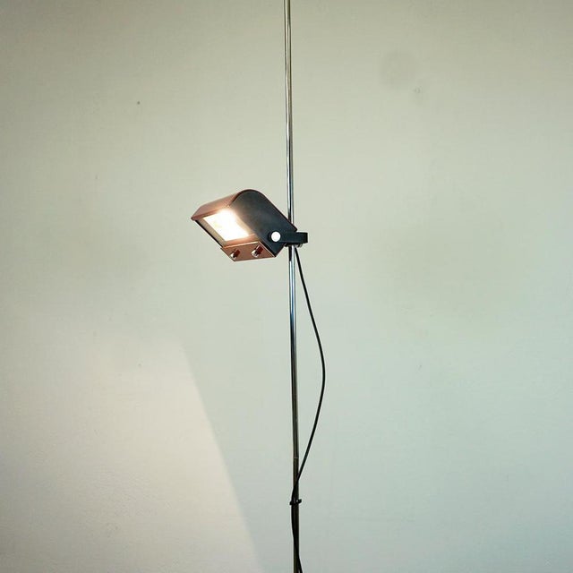 Vintage Italian Space Age Adjustable Spot Floor Lamp in Red, 1970s For Sale - Image 10 of 15