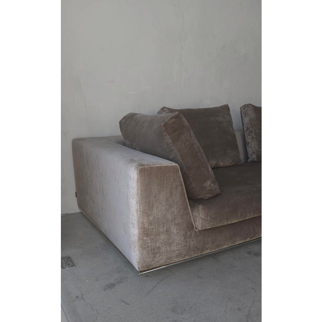 Metal Massive 5 Piece Modular Sectional Sofa by Minotti For Sale - Image 7 of 13