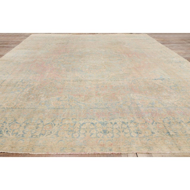 Antique Persian Yazd Rug - 10'06 X 15'11 For Sale - Image 9 of 10