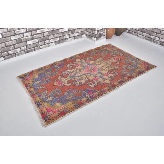 Kurdish Burnt Orange Floor Carpet For Sale - Image 10 of 10