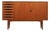 Model OS63 Highboard in Teak and Black Painted Recessed Handles by Arne Vodder for Sibast, 1958 For Sale