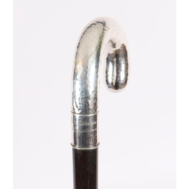 Swedish Silver Walking Cane Stick by Nils Jonsson For Sale - Image 5 of 14