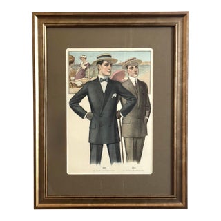 1913 Mens Fashion Print For Sale